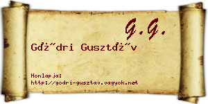 Gödri Gusztáv névjegykártya