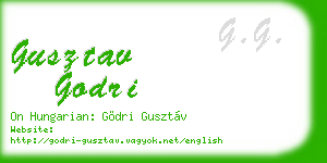 gusztav godri business card